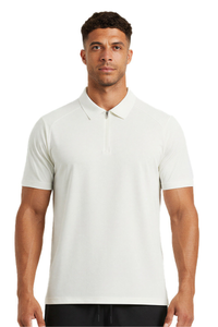 Men's Sun Protection Half-Zip Polo Collar Tennis T-Shirt