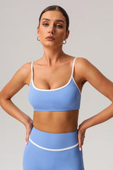 Women Classic Contrasting Color High Support Sports Bra