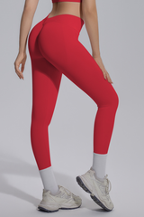 Women's Seamless Knit V-Waist Tight Butt-Lift Yoga Leggings