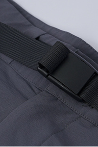 Men's Lightweight Buckle Belt and Zip Pocket Sports Pants