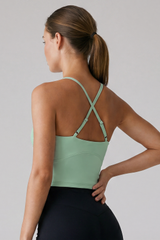 Women’s Adjustable Thin Shoulder Strap Cross-Back Tank Top