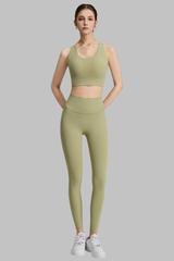 Women's Wide Strap Bra and High-Waisted Leggings 2-Piece Sets