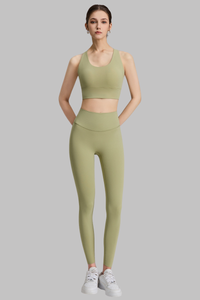 Women's Wide Strap Bra and High-Waisted Leggings 2-Piece Sets