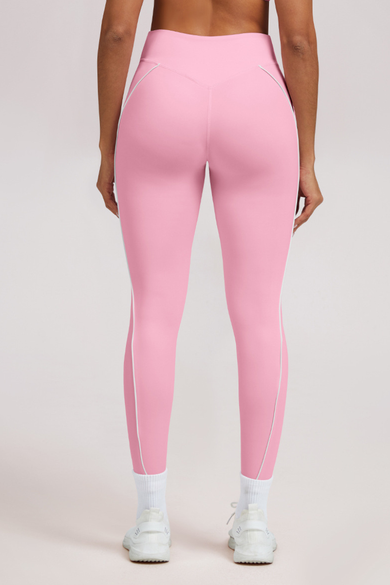 Women's Athletic High-Waisted Pleated Seamless Yoga Leggings