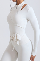 Women’s strap-adjustable waistline sport top.