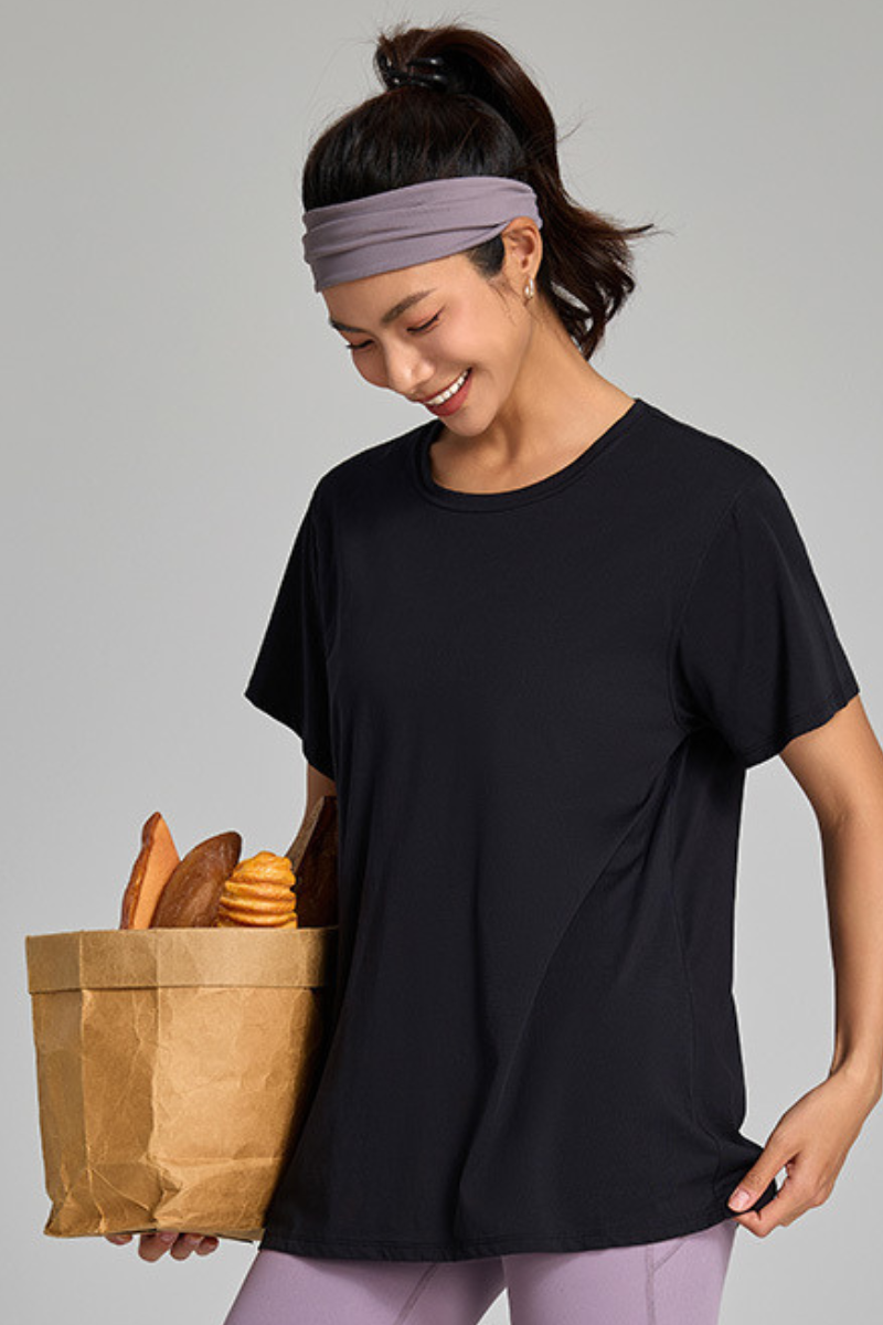 Women's Summer 100% Cotton Cooling Quick-Dry Sports T-shirt