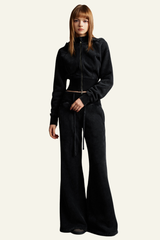 Women's Jacket and Flarepants Two-Piece Set.