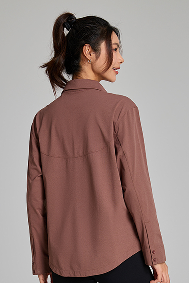 Women's Spring Loose-Fitting Curved Hem Quick Dry Shirt