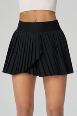 Women's Tennis Pleated Hem Faux Two-Piece Athletic Skirt