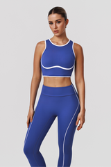 Women's Color-Blocked Hollowed-Out Back Sets Of Two Pieces