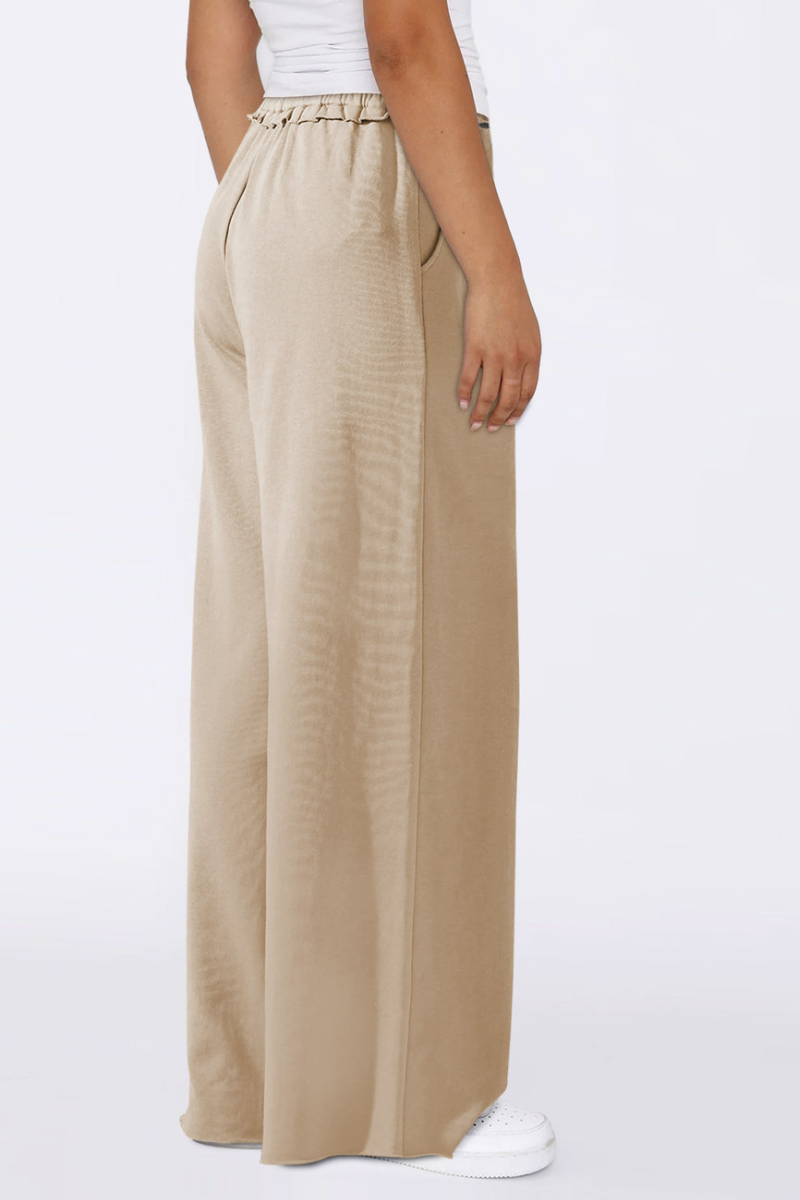 Straight-leg casual pants