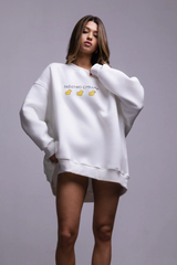 Turtleneck hoodless sweatshirt