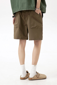 Men's Outdoor Loose Waterproof Drawstring Cargo Shorts
