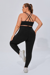 Plus Women's Sports Bra & Butt-Lifting Yoga Leggings Set