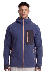 Men's Fall Thermal Fleece  Hooded Jacket with Thumbhole Cuff