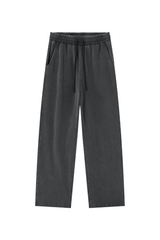 Unisex 100% Cotton Washed Heavyweight Wide Leg Casual Pants