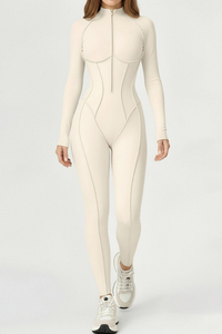 Women’s one-piece long-sleeve sport jumpsuit.