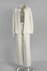 100% cotton shirt and long pants set