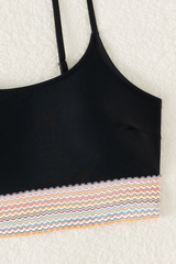 Women's U-Neck Webbing High Waist Sexy Bikini Set