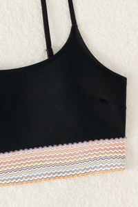 Women's U-Neck Webbing High Waist Sexy Bikini Set