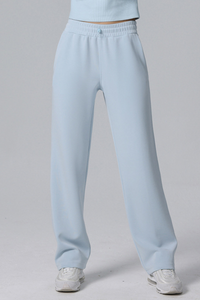 Women's Modal Air Layer Solid Sports Straight-Leg Pants