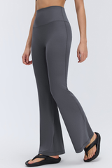 Women's Athletic High-waist Solid Flared Yoga Pants