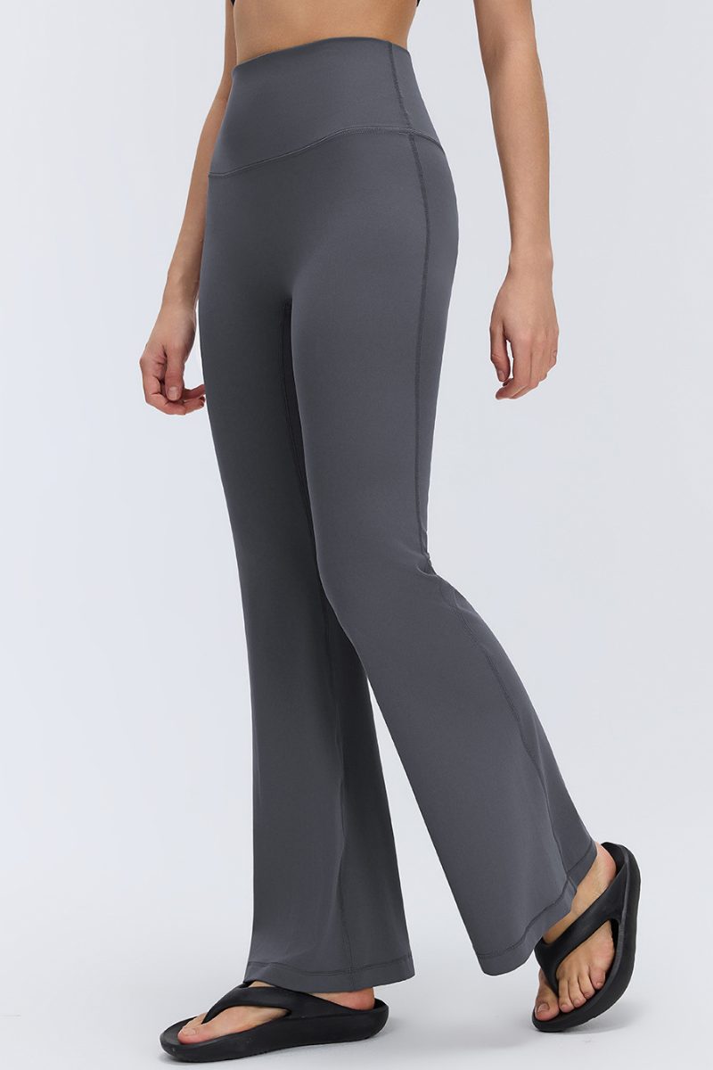 Women's Athletic High-waist Solid Flared Yoga Pants