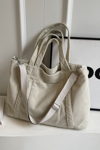 Women's Streetwear Corduroy Large-Capacity 3-Way Tote Bag