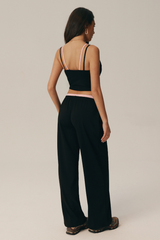 Women's Polka Dot Yoga Sets:Layered-Look Cami & Pants