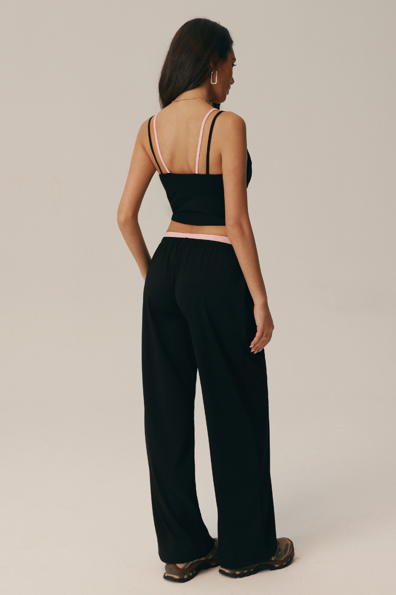 Women's Polka Dot Yoga Sets:Layered-Look Cami & Pants