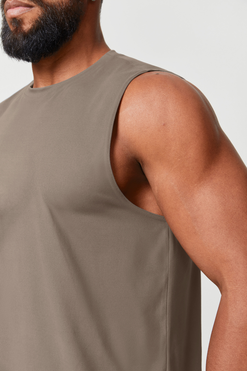 Men's Sleeveless Solid Color Breathable Running Athleisure Tank Top