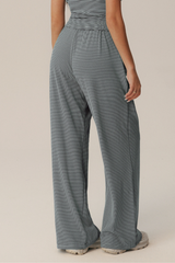 Women's Polka Dot Elastic-Waist Drawstring Wide Leg Pants