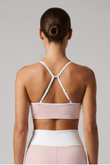Women's Polka Dot AdjustableThin Strap Sports Bra