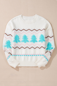 Women's Christmas Tree Crew Neck Christmas Sweater