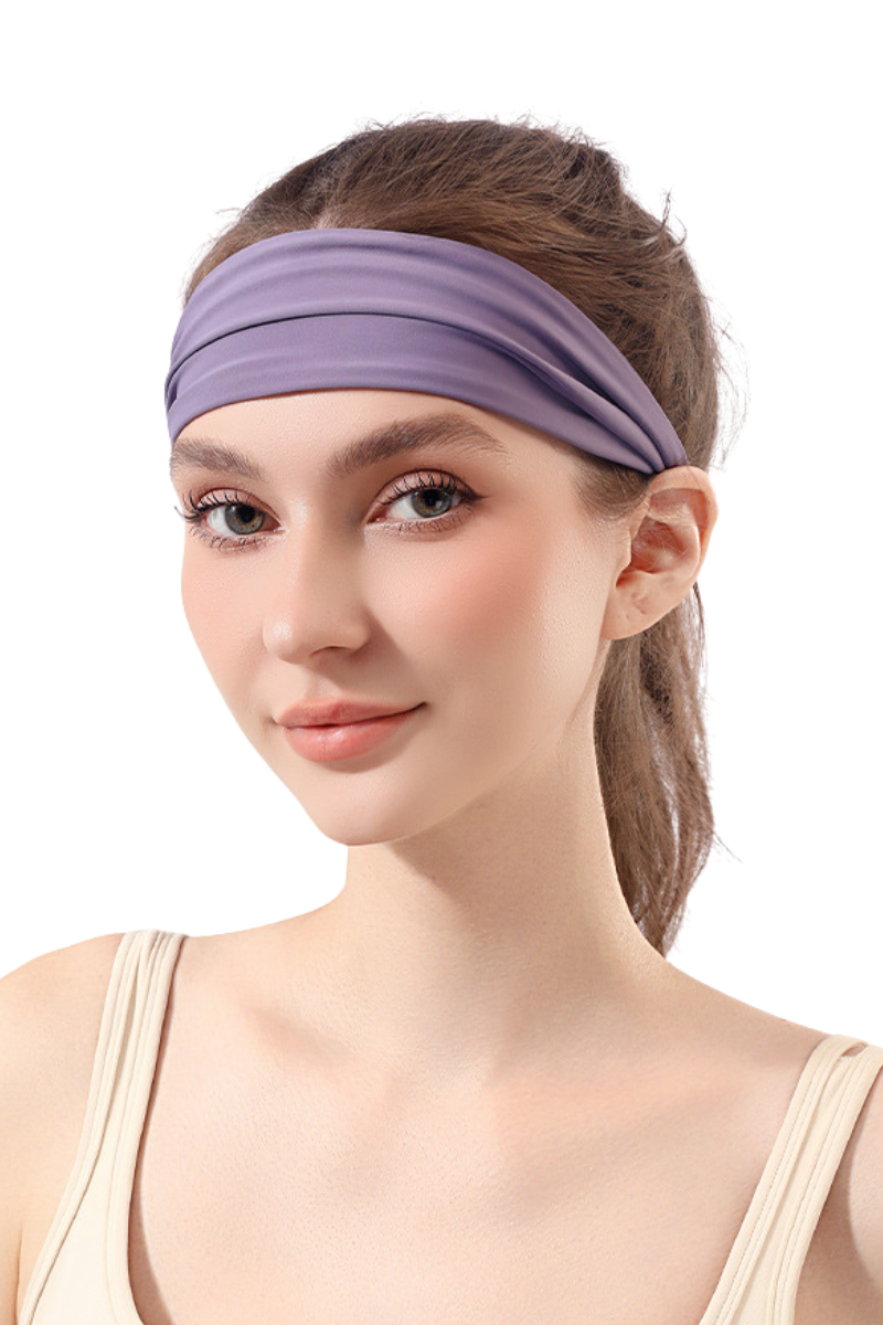 Women's Summer High-Elastic Quick-Dry Solid Sports Headband