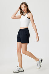 Women Sleeveless With Chest Pad Shock Slim Thin Yoga Fitness Exercise Tank Tops