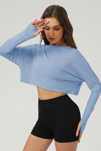 long sleeves  Cropped crop top