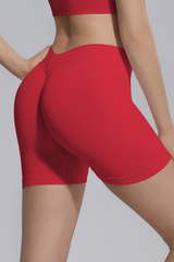 Women's Seamless V Back Lifting Hip No Front Seam Yoga Short