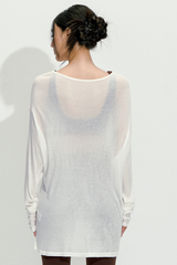 Women's Spring Outdoor Sheer Henley V-Neck Long Sleeve Top