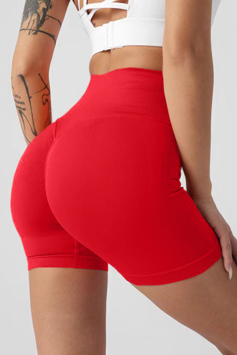 Women's Athletic Pleated Buttocks Lift Slim Shorts