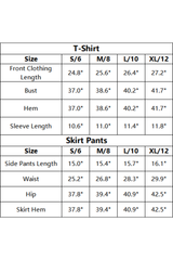 Women's Athletic Striped Top & High Waist Skort 2 Piece Set