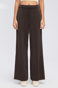 Women's Fall Center Pleat Hidden Card Pocket Wide Leg Pants