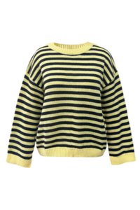Women's Fall/Winter Knit Striped Knit Color Block Sweater