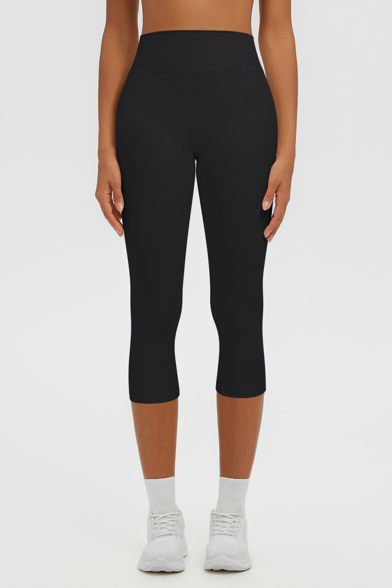 Women's Athletic Brushed High Waist Capri Yoga Leggings