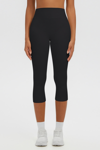Women's Athletic Brushed High Waist Capri Yoga Leggings