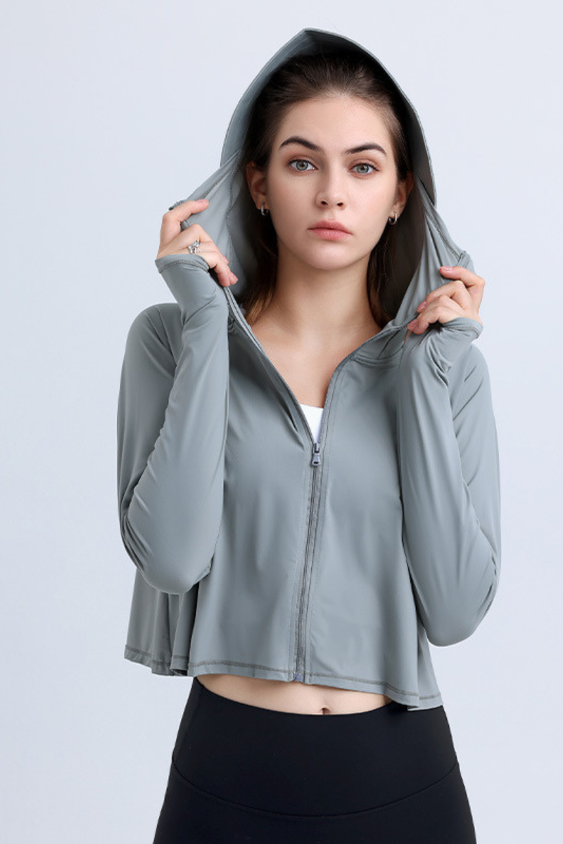 Women's Summer Lightweight Sun Protection UPF Hooded Jacket