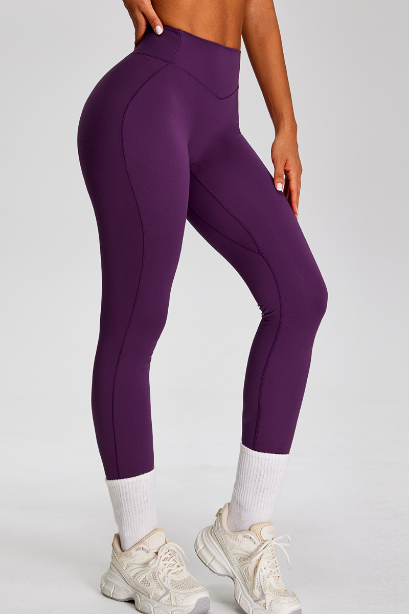 Women's Sports Naked-Feel High-Waisted Pleated Yoga Leggings