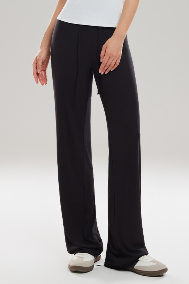 Women’s Drawstring Waist Relaxed Straight Leg Yoga Pants