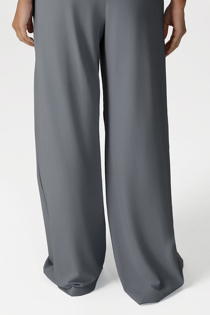 Women Loose-Fit Straight-Leg Yoga Set: Tank Top + Wide-Leg Pants