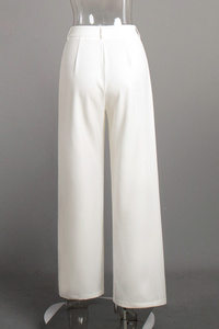 High-waist wide-leg pants